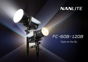 NANLITE представя биколорните насочени осветления FC-60B и FC-120B, захранвани с USB-PD или V-mount