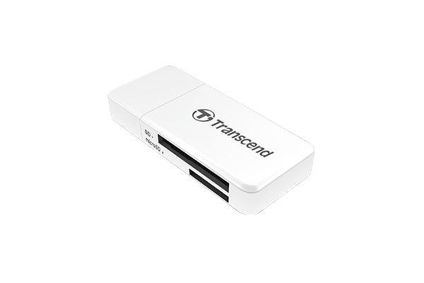 Четец за карти - Transcend SD/microSD Card Reader, USB 3.0/3.1 Gen 1 white