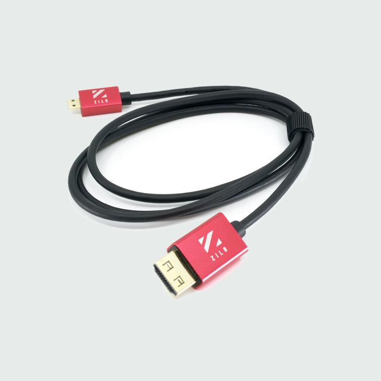 HDMI кабел ZILR 8K Hyper Thin High-Speed Ethernet Full (A) към Micro (D) - 45см