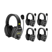 WiTalk-WT5D 5-Person Full-Duplex 1.9GHz Wireless Dual-Ear Headset Intercom System with Hard Case