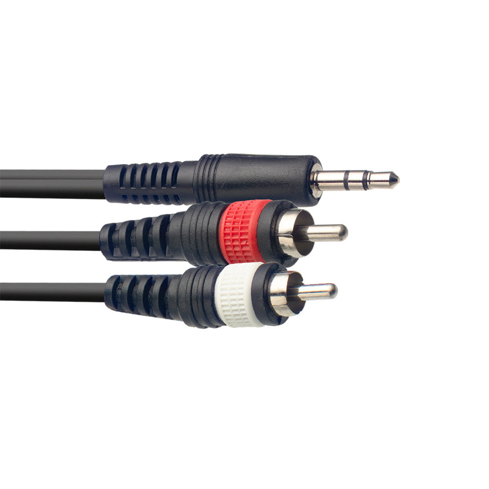 Stagg SYC1/MPSB2CM E 3.5mm (Stereo) to 2 RCA (чинч) 1m