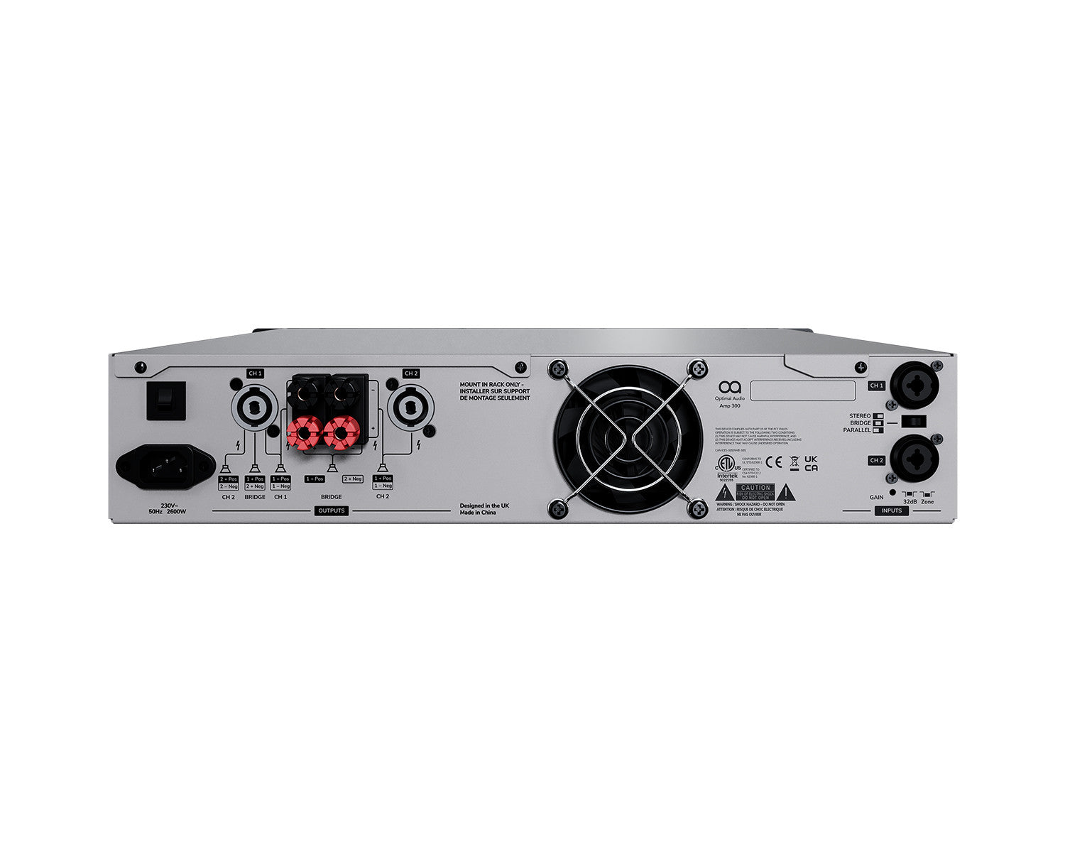 Power amplifier Optimal AMP300 - 2x1350W (4Ω) 2x800W (8Ω)