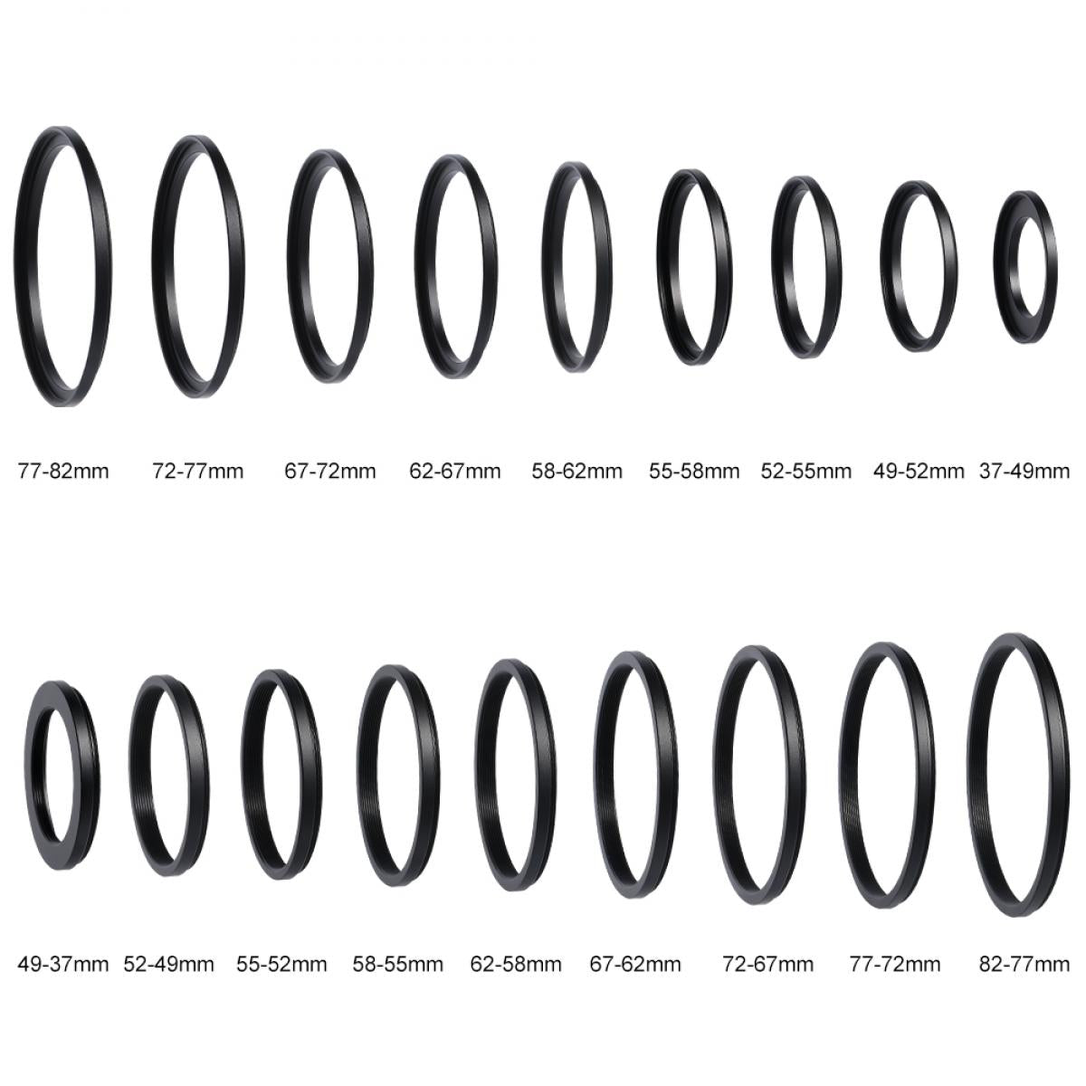 K&F 18 in 1 Lens Filter Ring Adapter All in One Kit