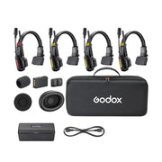 Wireless Intercom Headset System-for 4-person use KNOWLED SkyTalk Air 4S 2.4G