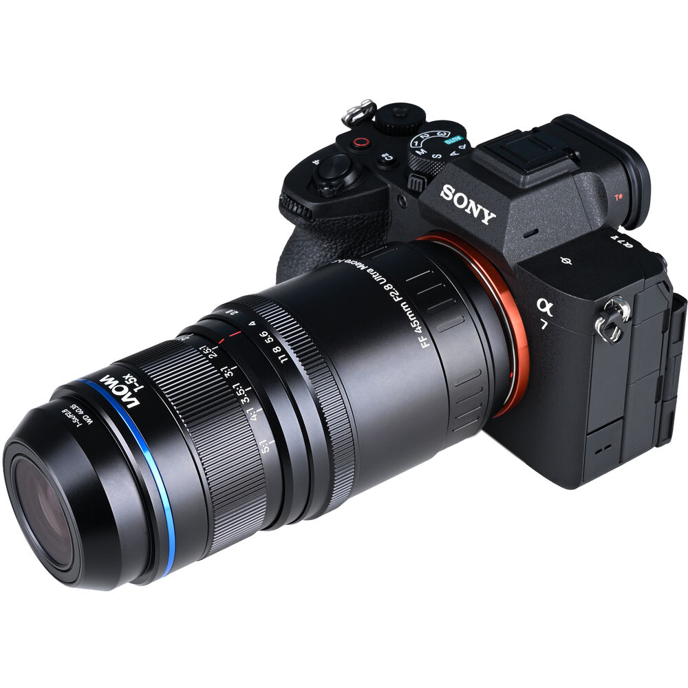 Макро обектив Laowa Aksen 45mm f2.8 1-5X Ultra Macro APO - Sony E