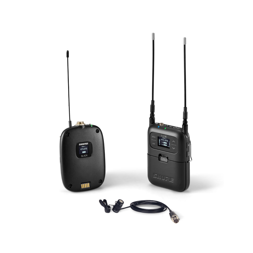 Shure SLXD15/W85-G59 (470-514 MHz) Digital Camera-Mount Wireless System with Bodypack and WL185 lav