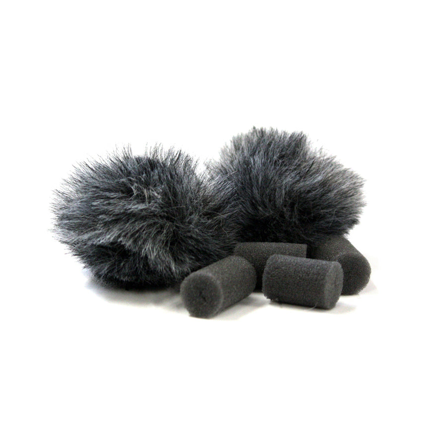 Ветробрани плюшени 2бр. Rycote за брошки - сив