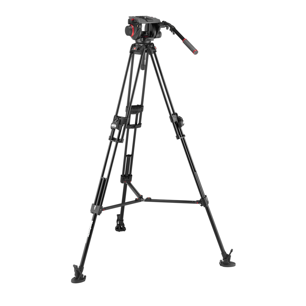Видео статив кит Manfrotto с глава 509 FAST и двойни бързо разпъващи алуминиеви крака 645 - среден паяк 5г. гаранция