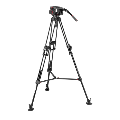 Manfrotto 509 Pro Video Head with 645 Fast Twin Aluminum Tripod