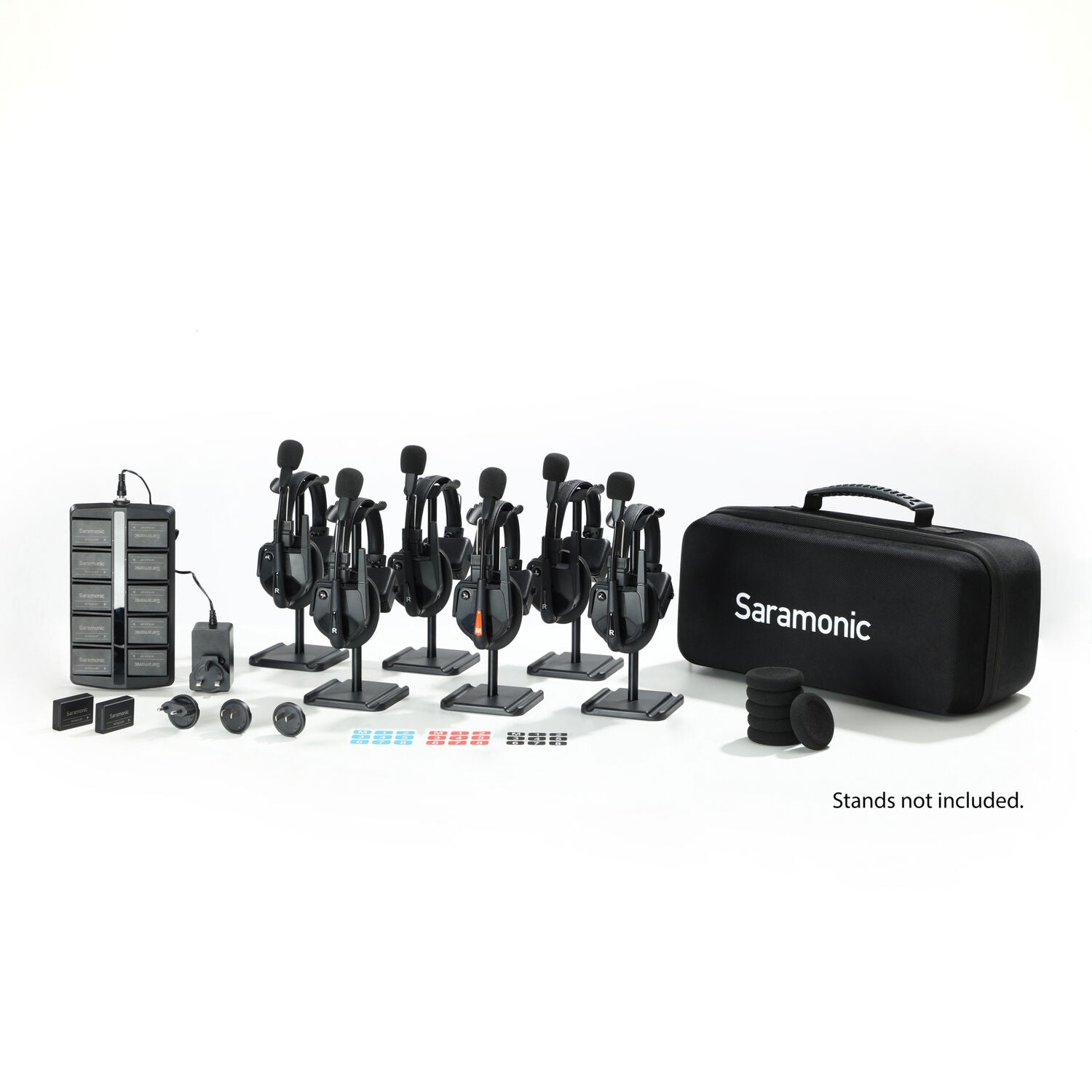 Интерком с 6 единични (1 мастър) слушалки Saramonic WiTalk9 WT6S Full-Duplex 1.9GHz DECT