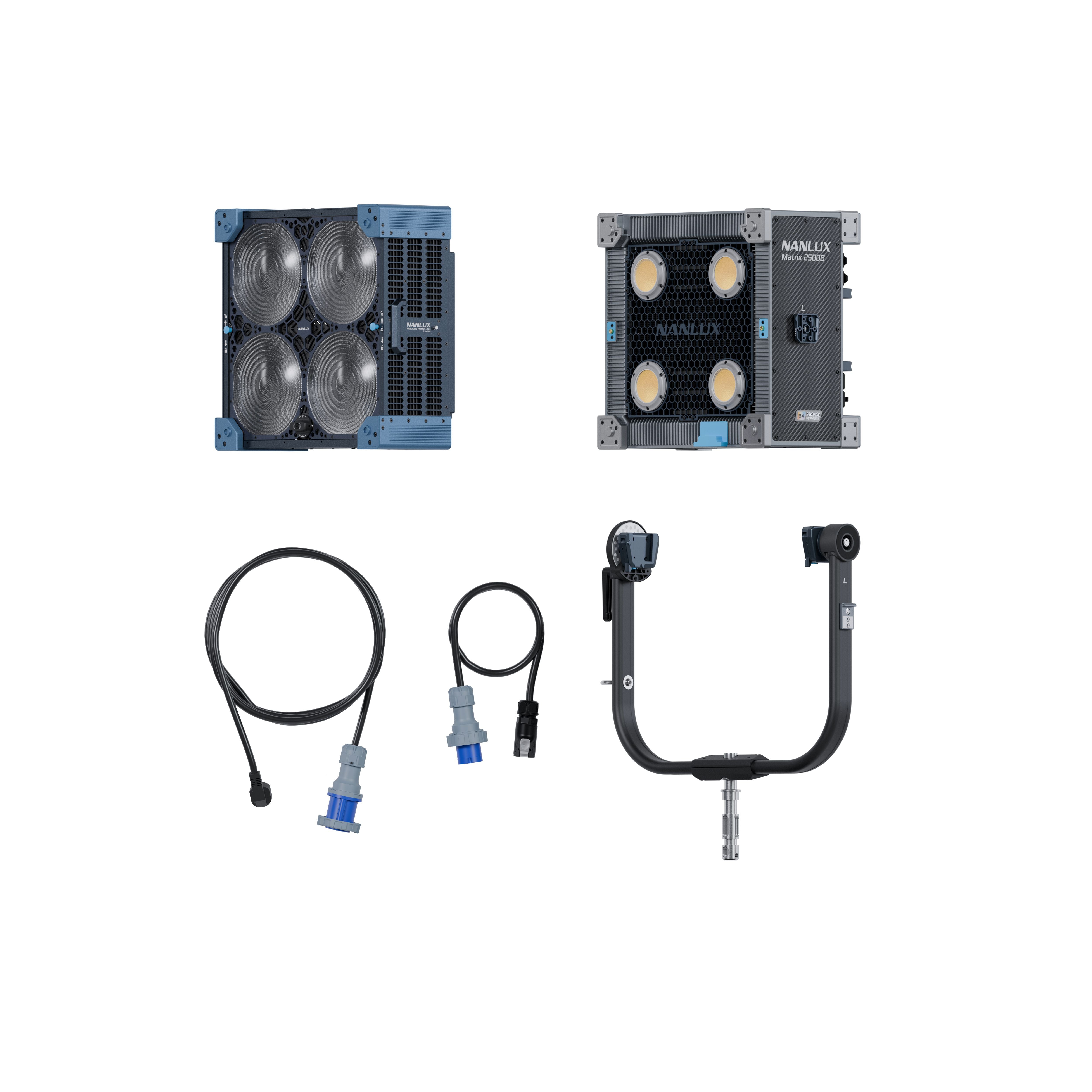 Диодно осветление с 4 глави NANLUX Matrix 2500B Bi-color с транспортен куфар
