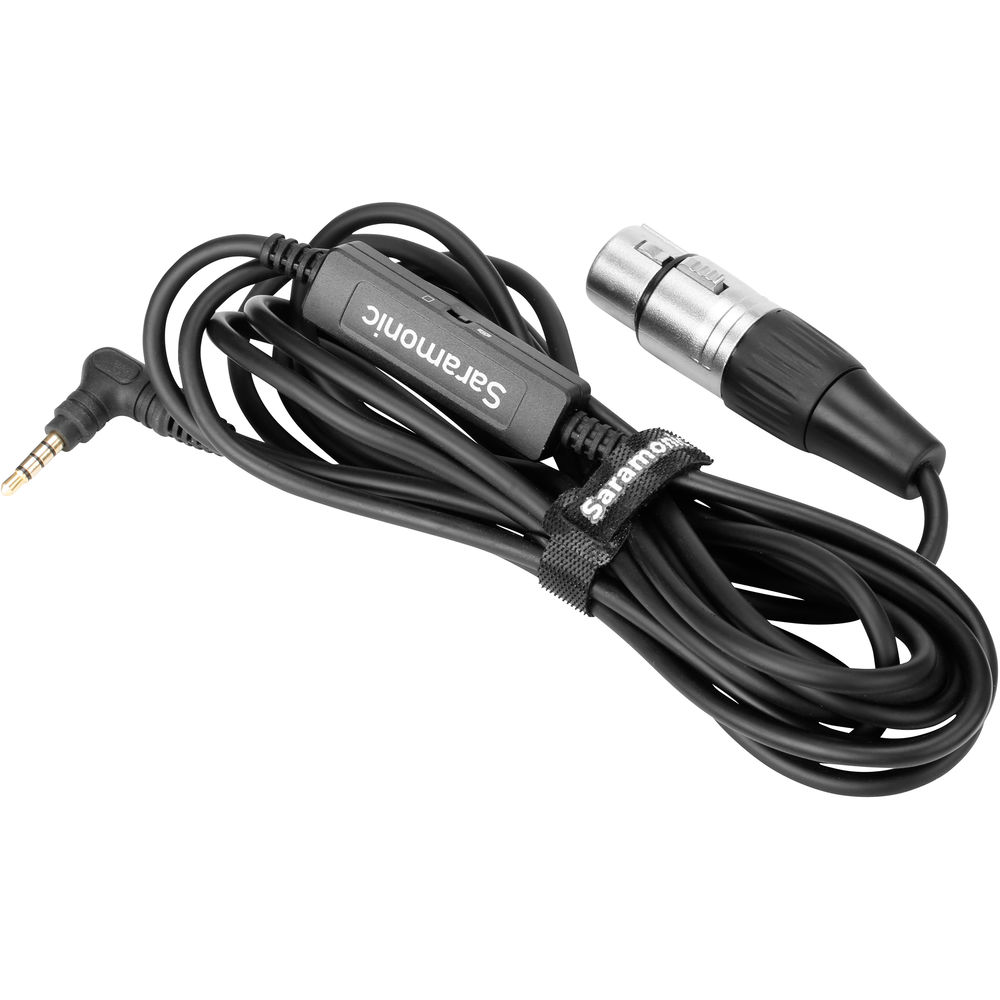 Кабел-адаптер Saramonic SR-XLR35 - XLR(женски) към 3.5mm TRRS за връзка с камери и смартфони - 3m