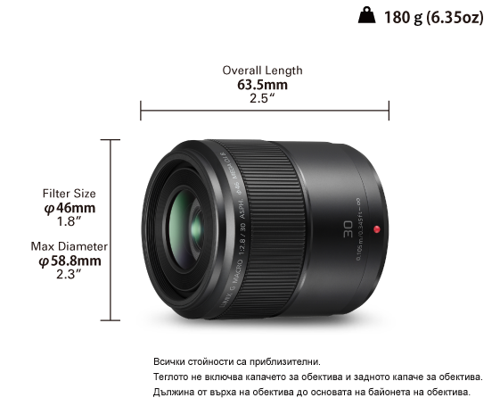 Panasonic LUMIX G Macro Lens 30mm f2.8 ASPH. Micro Four Thirds,MEGA Optical I.S