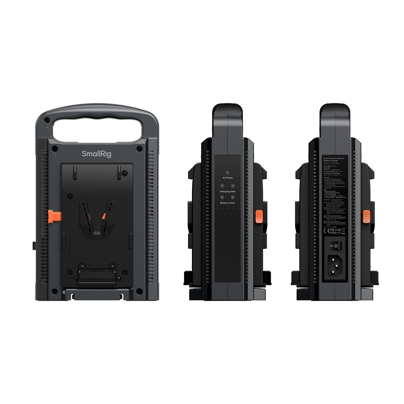 SmallRig dual channel fast charger forV-lock batteries