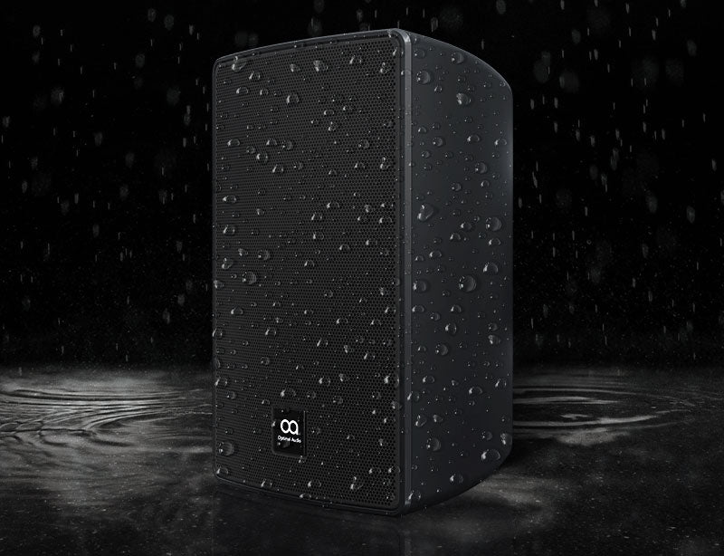 Пасивна колона Optimal Audio Cuboid 5 - 50W, 8Ω - черна - със стойка за стена