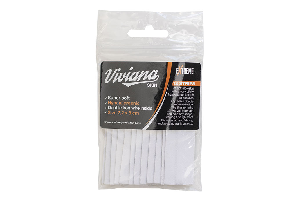 Viviana moleSkin Extreme Skin лента за микрофони тип брошка  (12 бр. в опаковка, бяло)