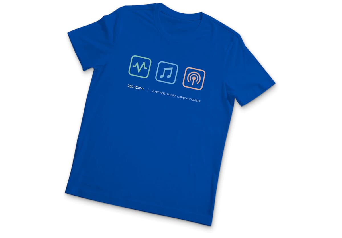 Zoom T-Shirt Icon Blue Size XL