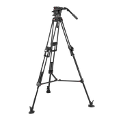 Manfrotto 526o Video Head with 645 Fast Twin Aluminum Tripod