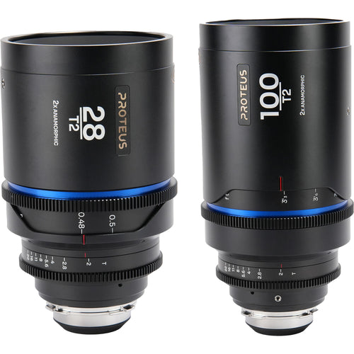 Двоен комплект Laowa Proteus 2X Anamorphic Set C (28mm, 100mm)- син отенък - метров