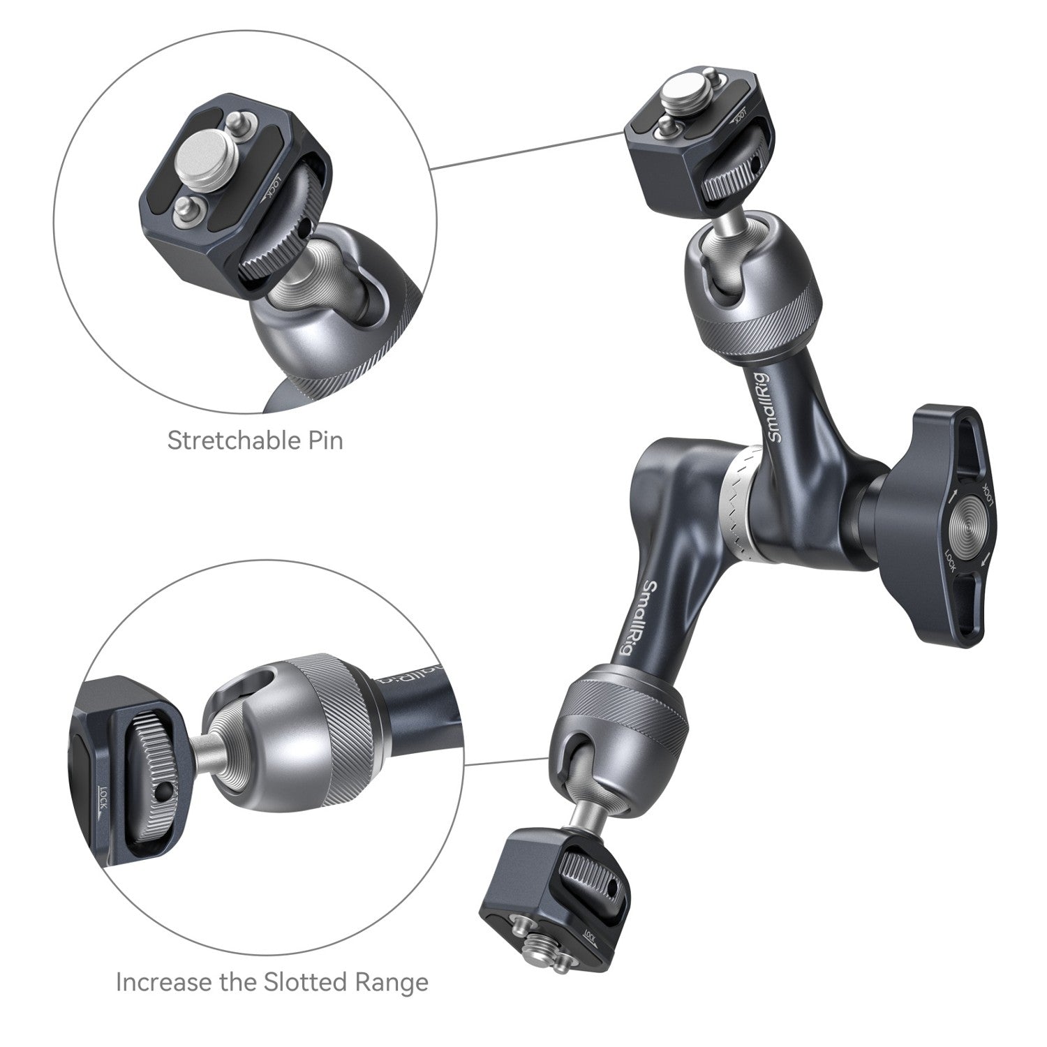 SmallRig Rosette Magic Arm (7in) with ARRI Locating Screw 4899