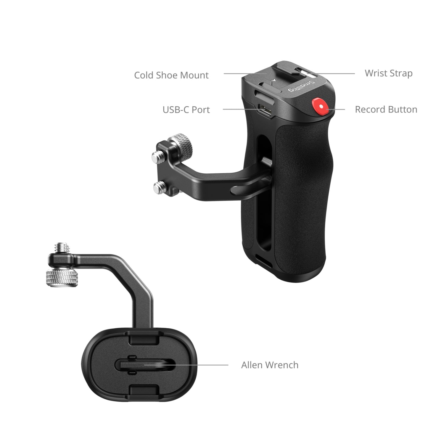 SmallRig Странична дръжка с Rec Спусък (1/4-20 Болтове) 4928