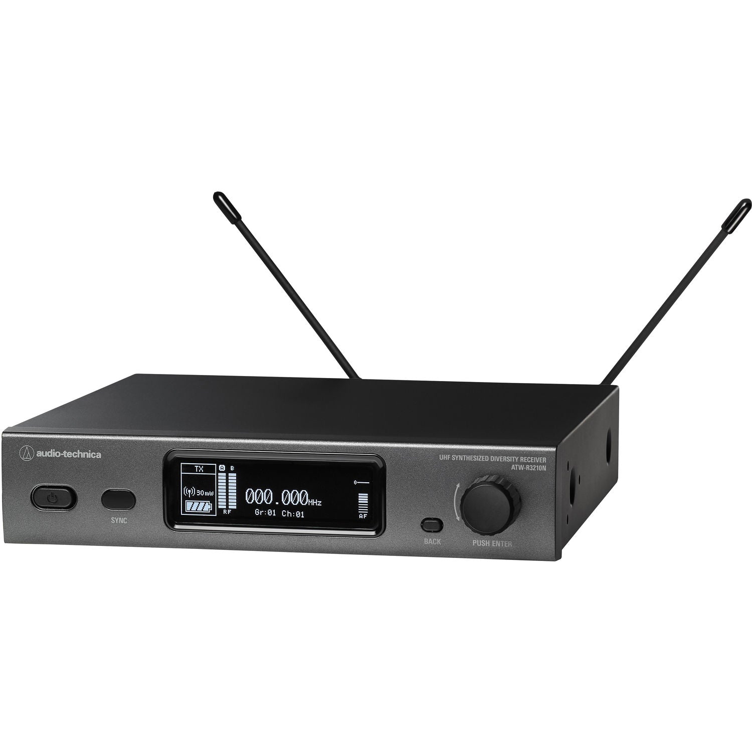 Настолен приемник Audio-Technica ATW-R3210N-DE2 (470.125-529.975 MHz) с мрежова свързаност - серия 3000