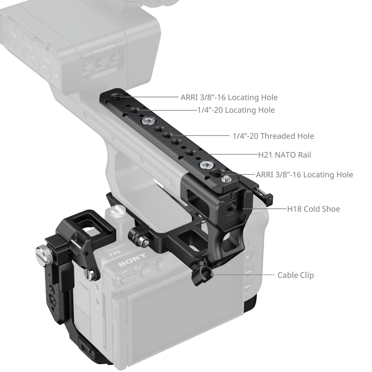 SmallRig HawkLock Комплект клетка за Sony FX5 + XLR Дръжка 6777