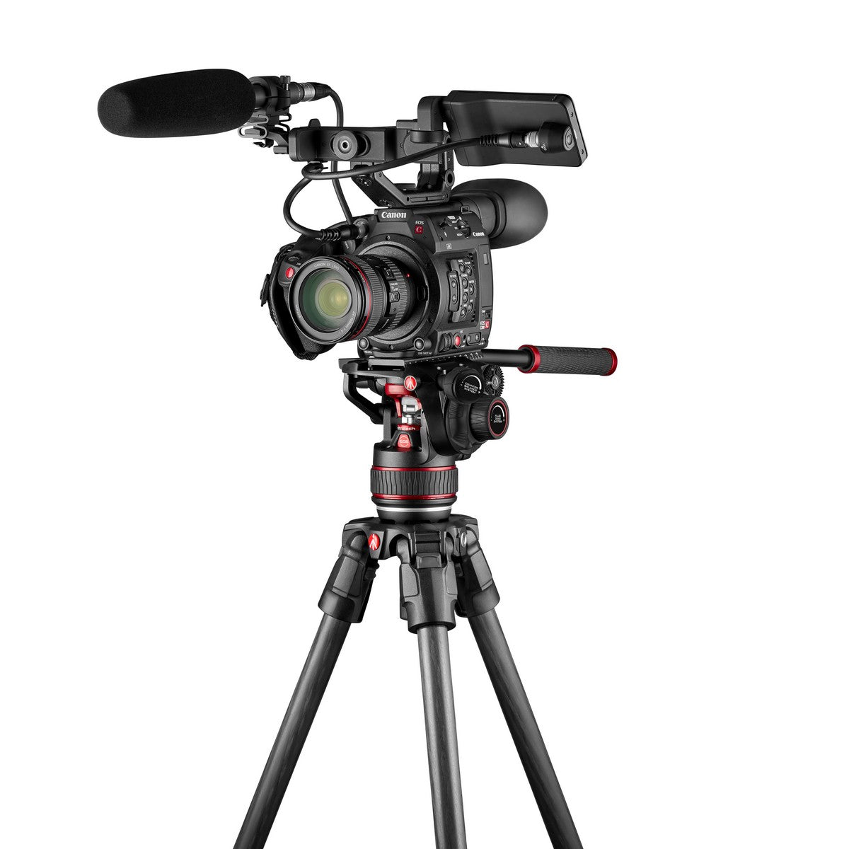 Видео статив кит Manfrotto Nitrotech 608 FAST с единични бързо разпъващи карбонови крака 635 - 5г. гаранция