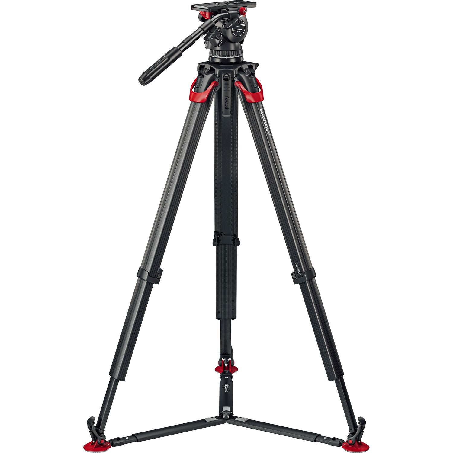 Видео статив комплект Sachtler System aktiv14T flowtech100 GS карбонов със система за бързо разпъване