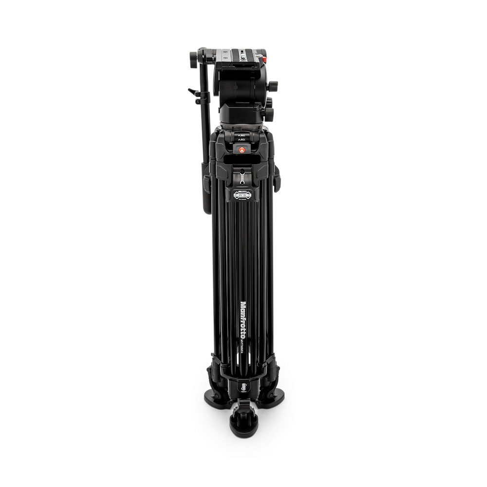 Manfrotto 526o Video Head with 645 Fast Twin Aluminum Tripod