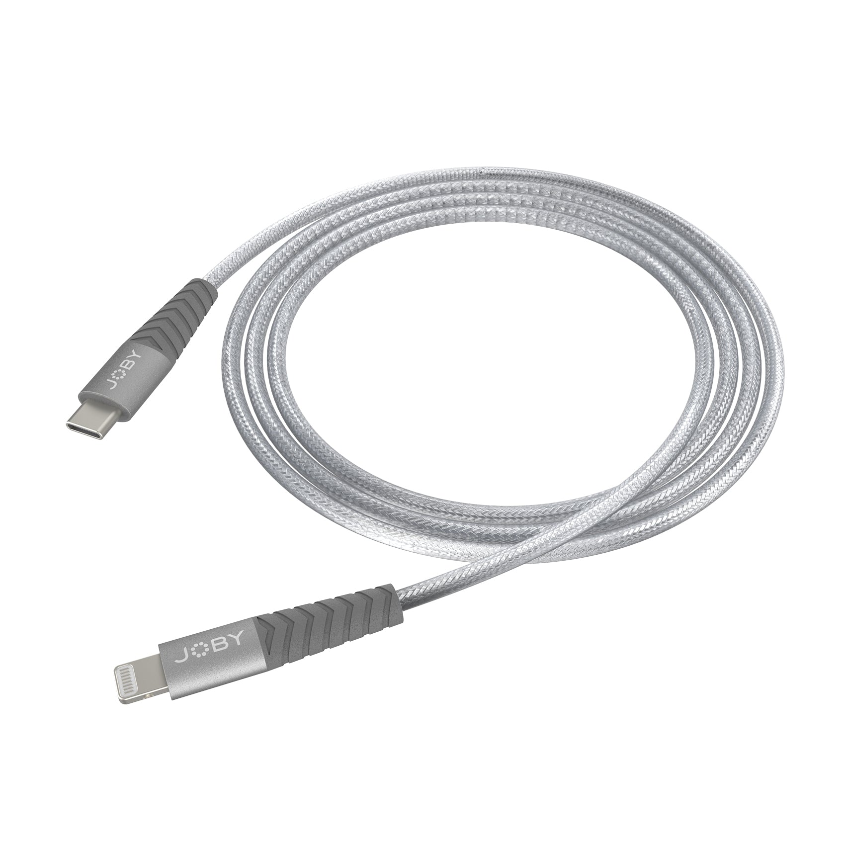 Кабел Joby USB-C  Lightning 2m Сив - MFi сертифициран