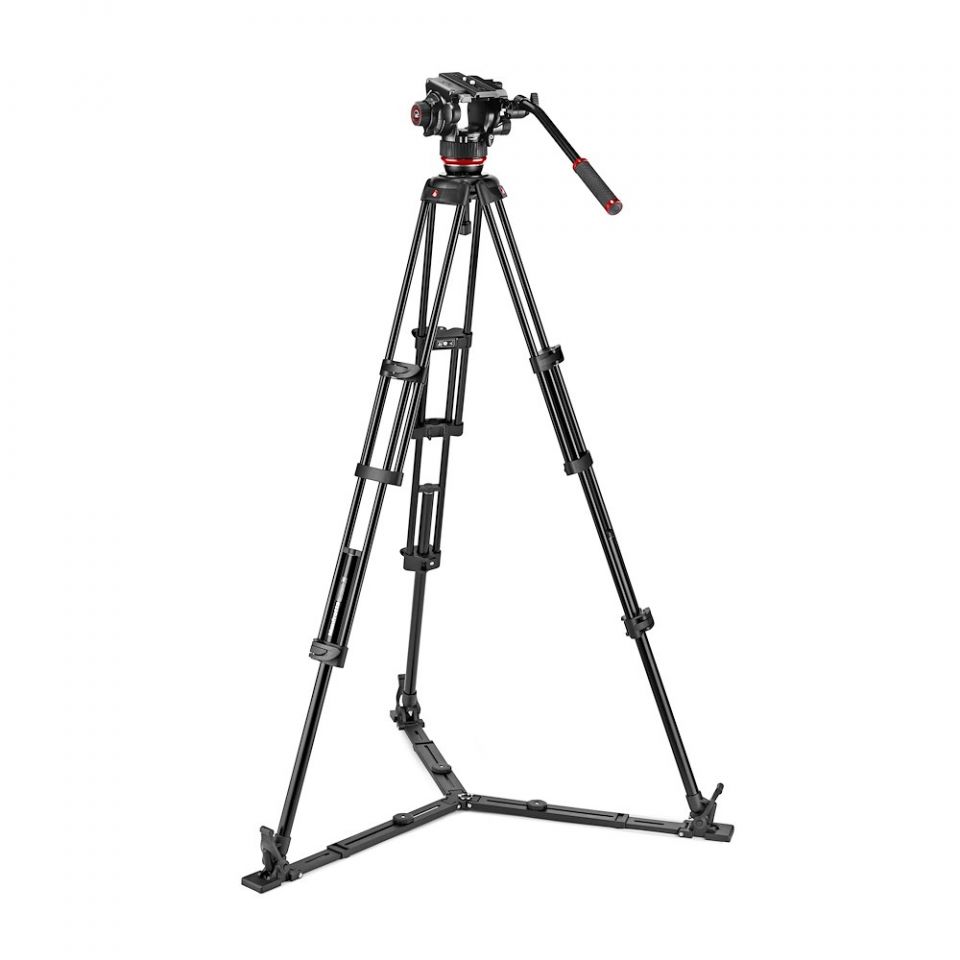 Manfrotto MVK504XTWINGA видео статив с флуидна глава 504X, крака със подов паяк и чанта - 5г. гаранция
