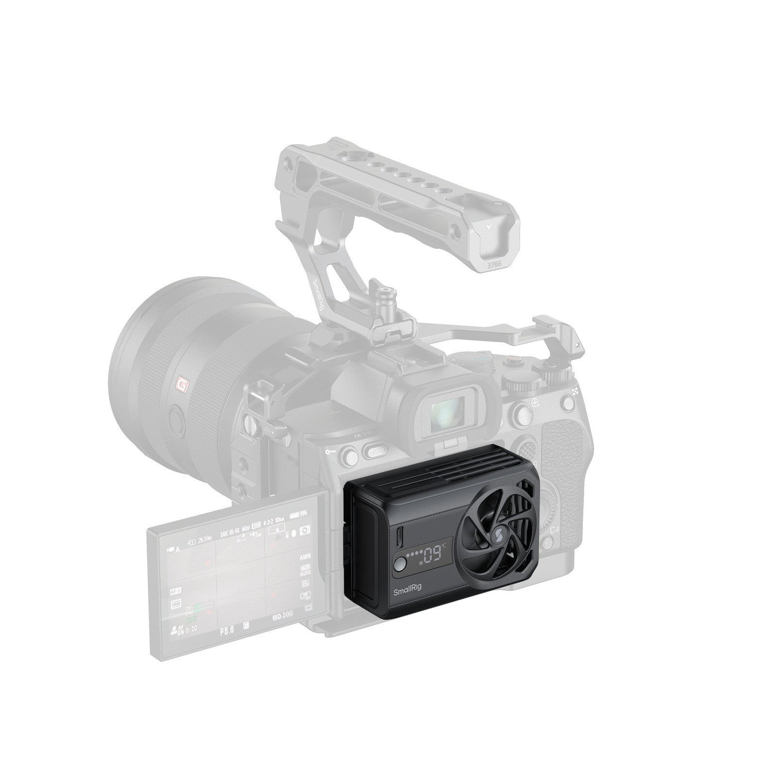 Вентилатор за охлаждане SmallRig за безогледални фотоапарати (хибридно охлаждане) 5328
