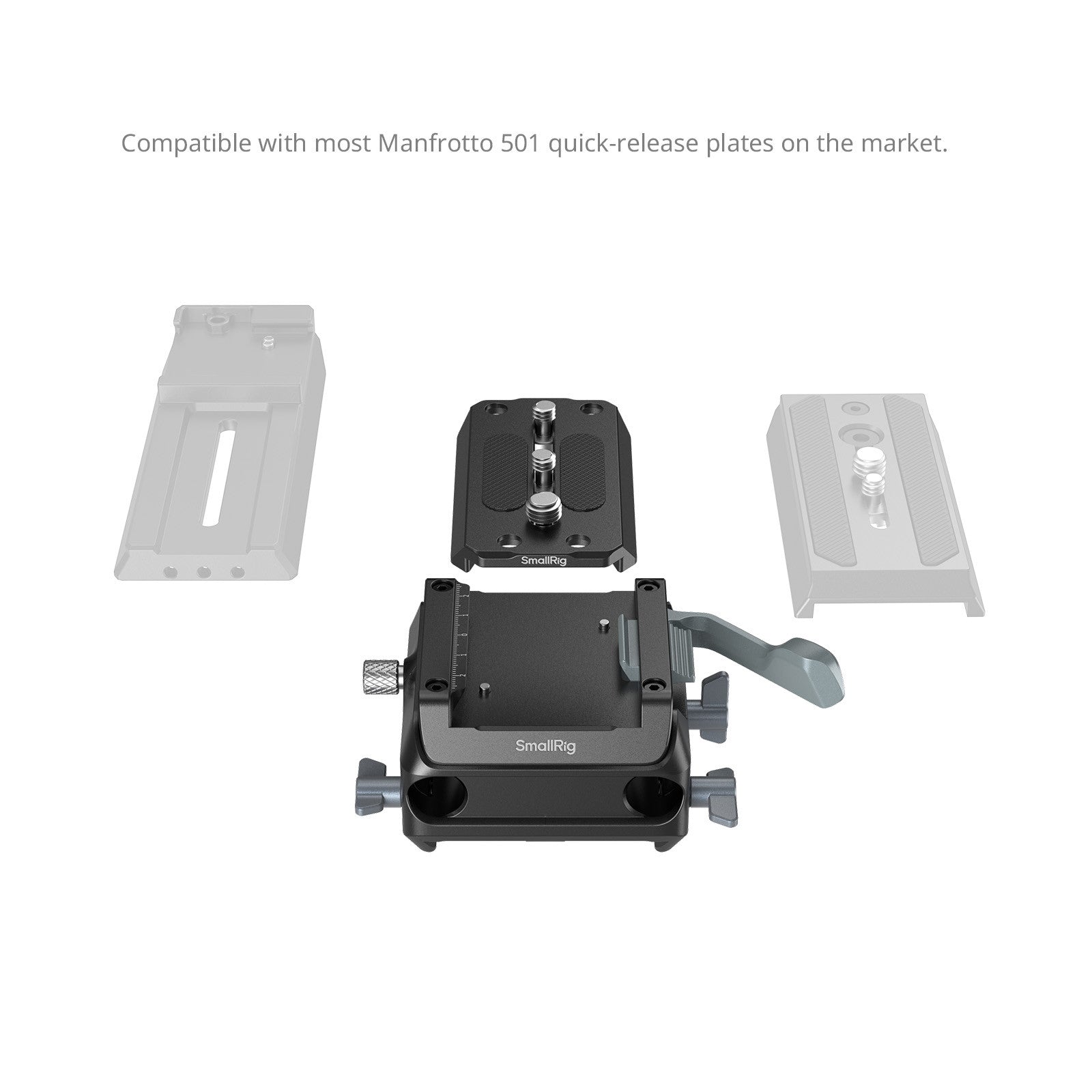 Комплект монтажна пластина SmallRig за Manfrotto с двойна скоба за тръби 15 мм 5366