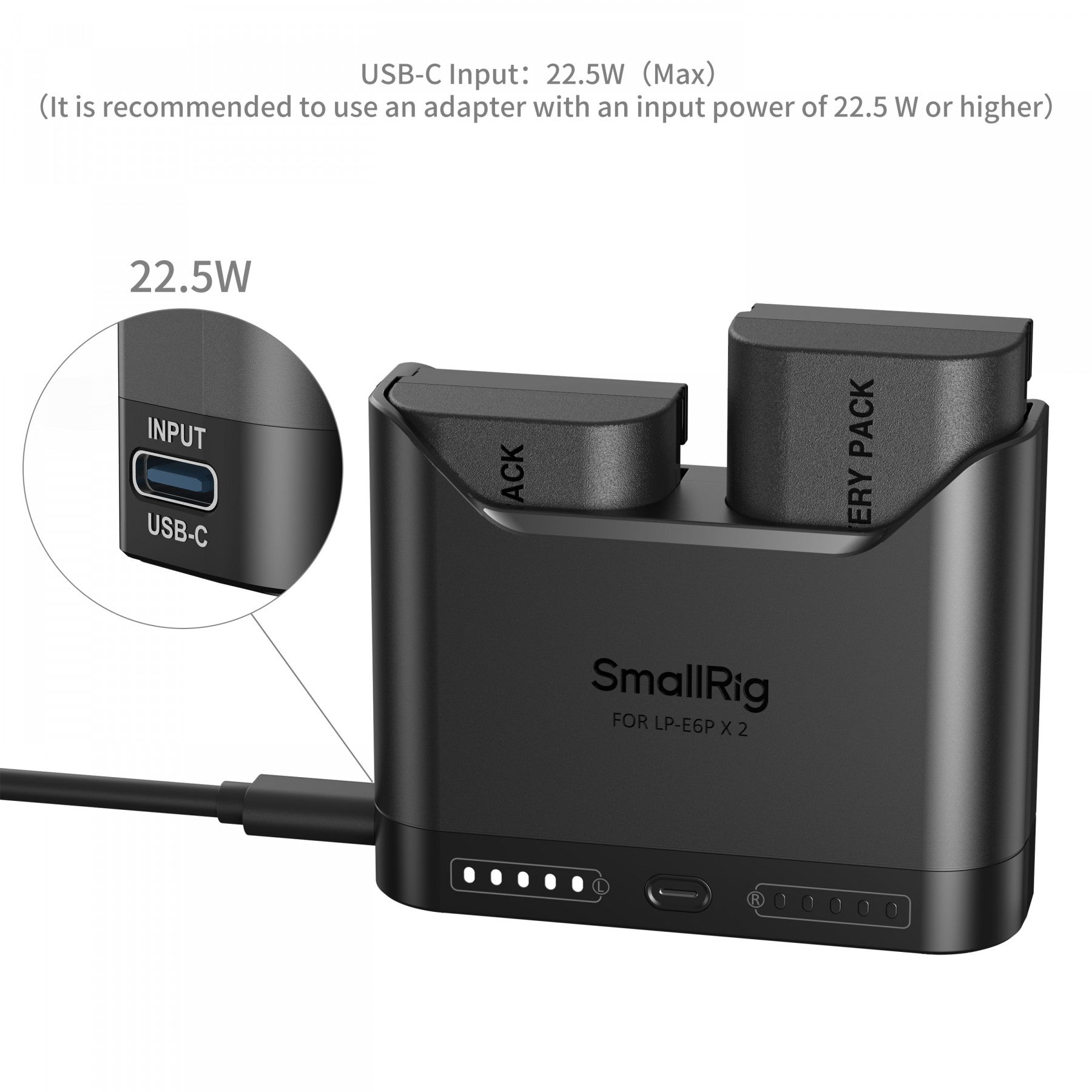 SmallRig Turbo Charging Комплект за LP-E6P Батерии 5485