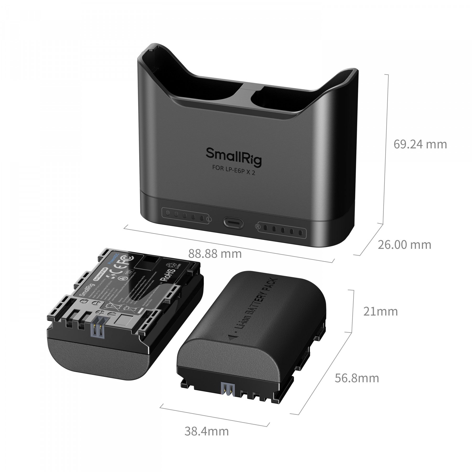 SmallRig Turbo Charging Комплект за LP-E6P Батерии 5485