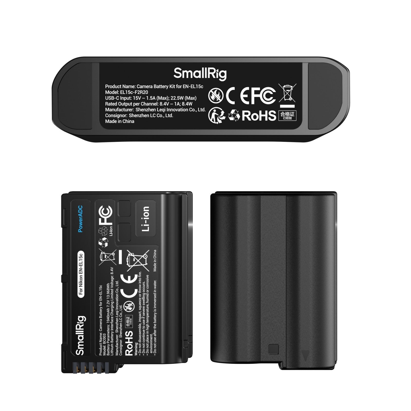SmallRig Turbo Charging Комплект за Nikon EN-EL15c Батерии 5486