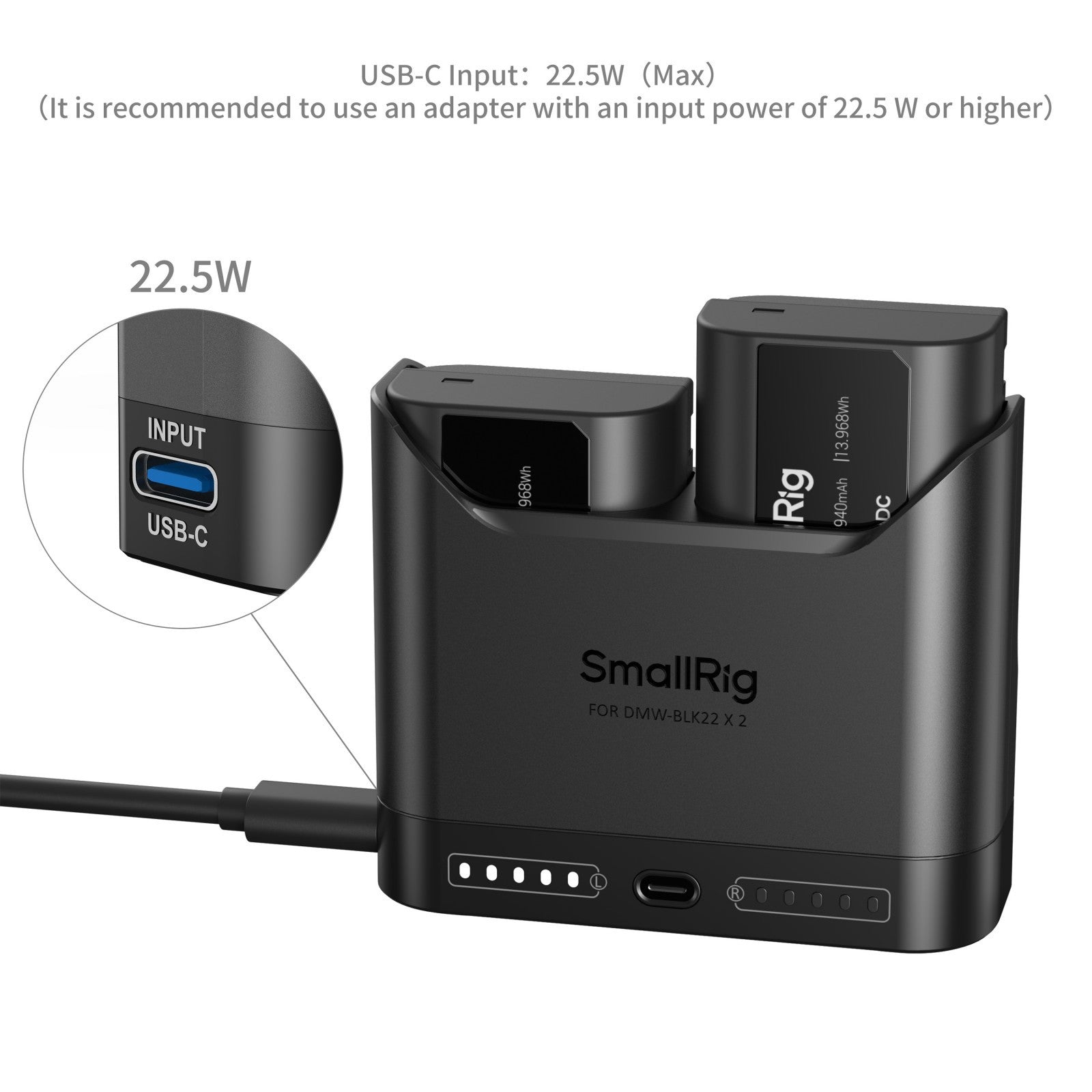SmallRig Turbo Charging Комплект за DMW-BLK22 Батерии 5487