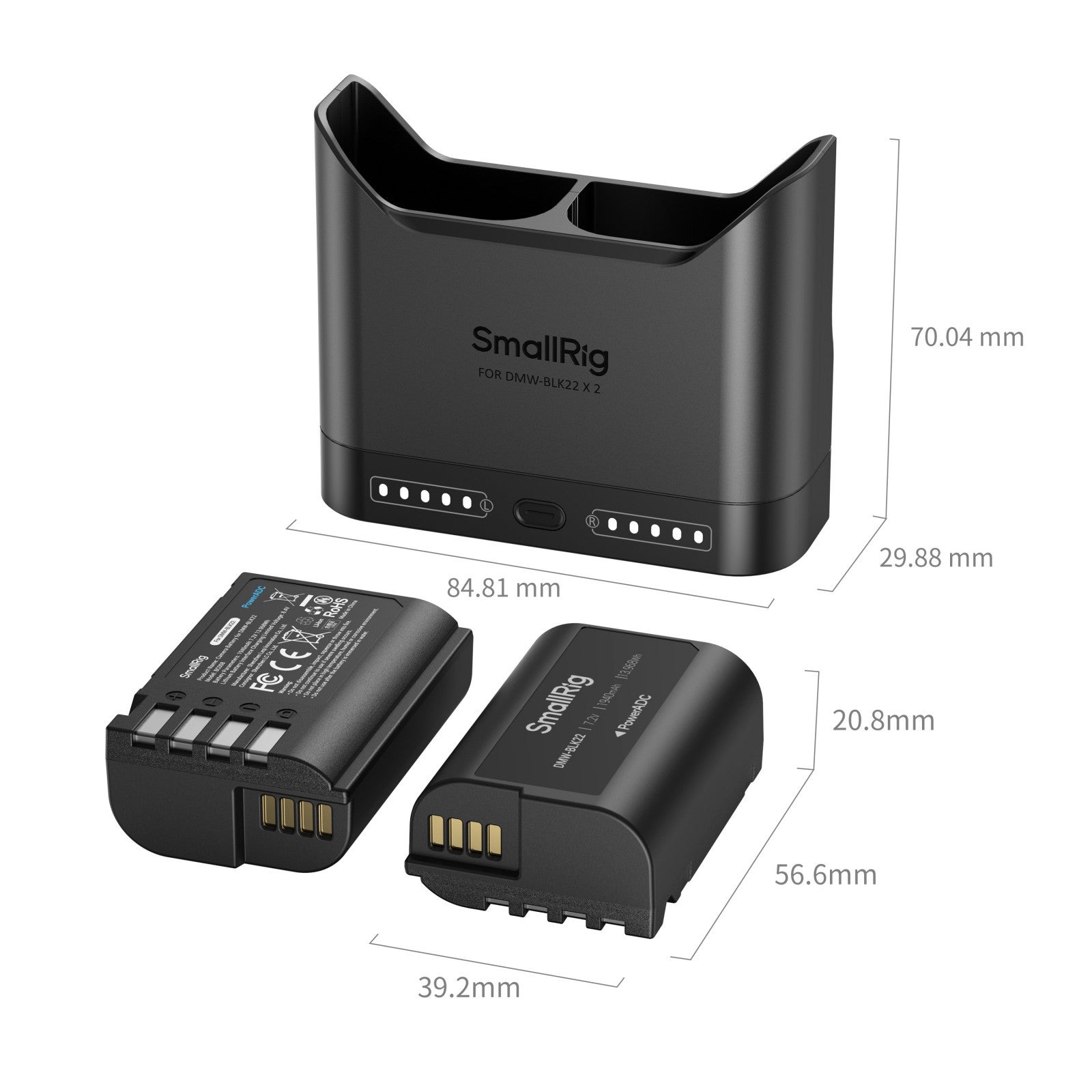 SmallRig Turbo Charging Комплект за DMW-BLK22 Батерии 5487