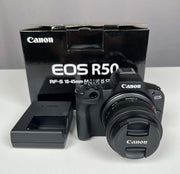 Second hand Canon EOS R50 + RF-s 18-45