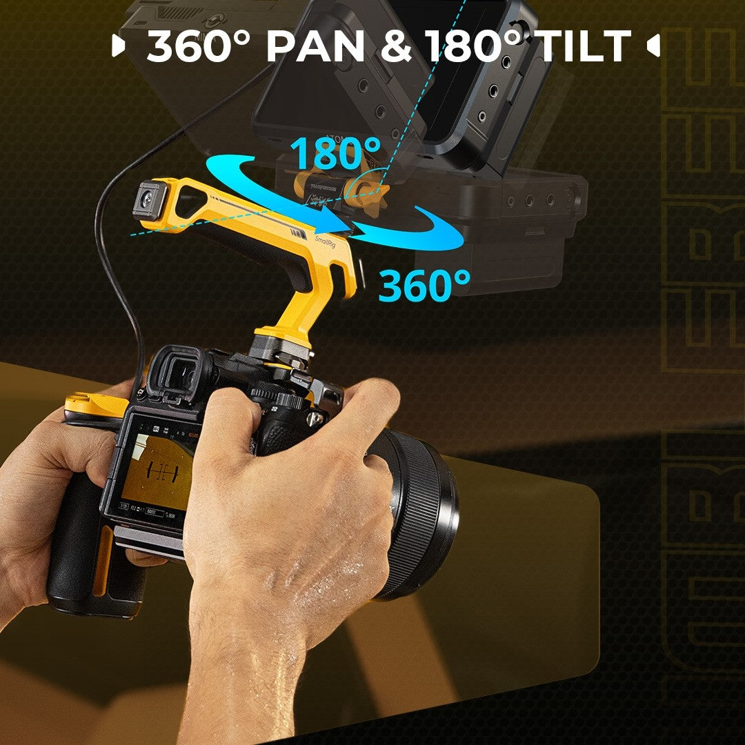 SmallRig Adjustable Monitor Support Compatible with ARRI 3/8in-16 Screws（BumbleBee Edition）5520