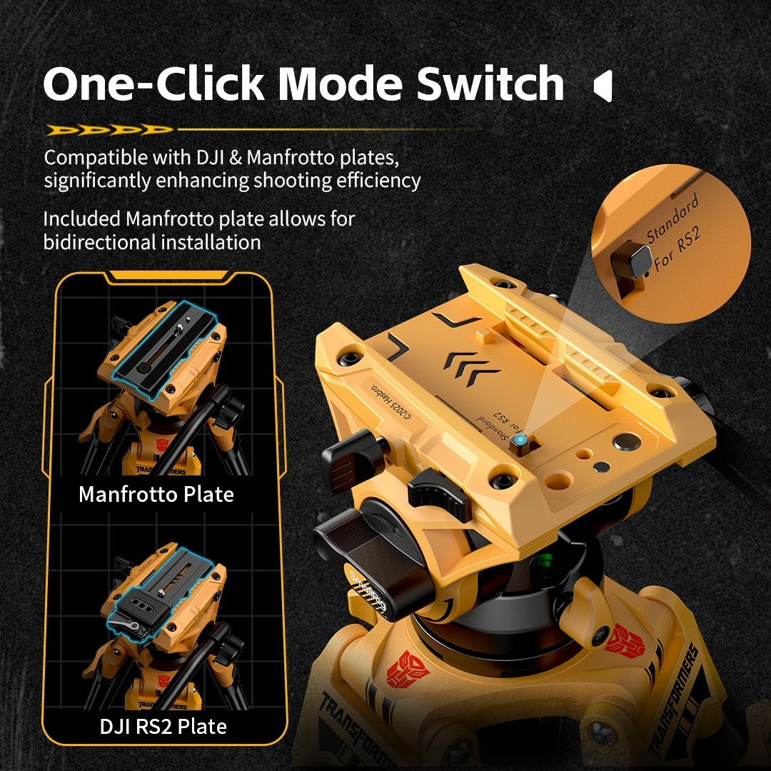 SmallRig Heavy-Duty Fluid Head Tripod AD-01 (BumbleBee Edition）5523