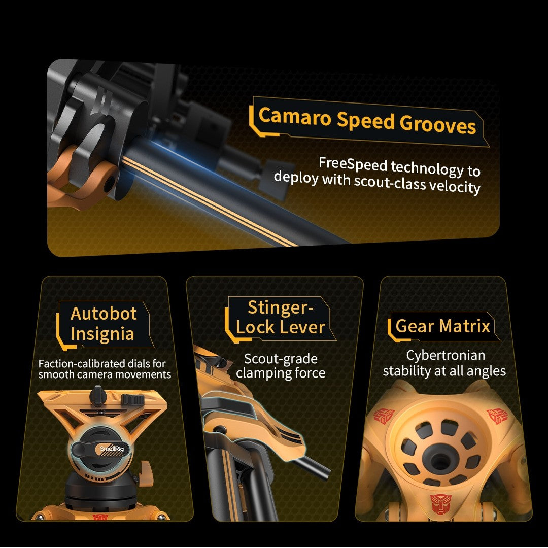 SmallRig Heavy-Duty Fluid Head Tripod AD-01 (BumbleBee Edition）5523