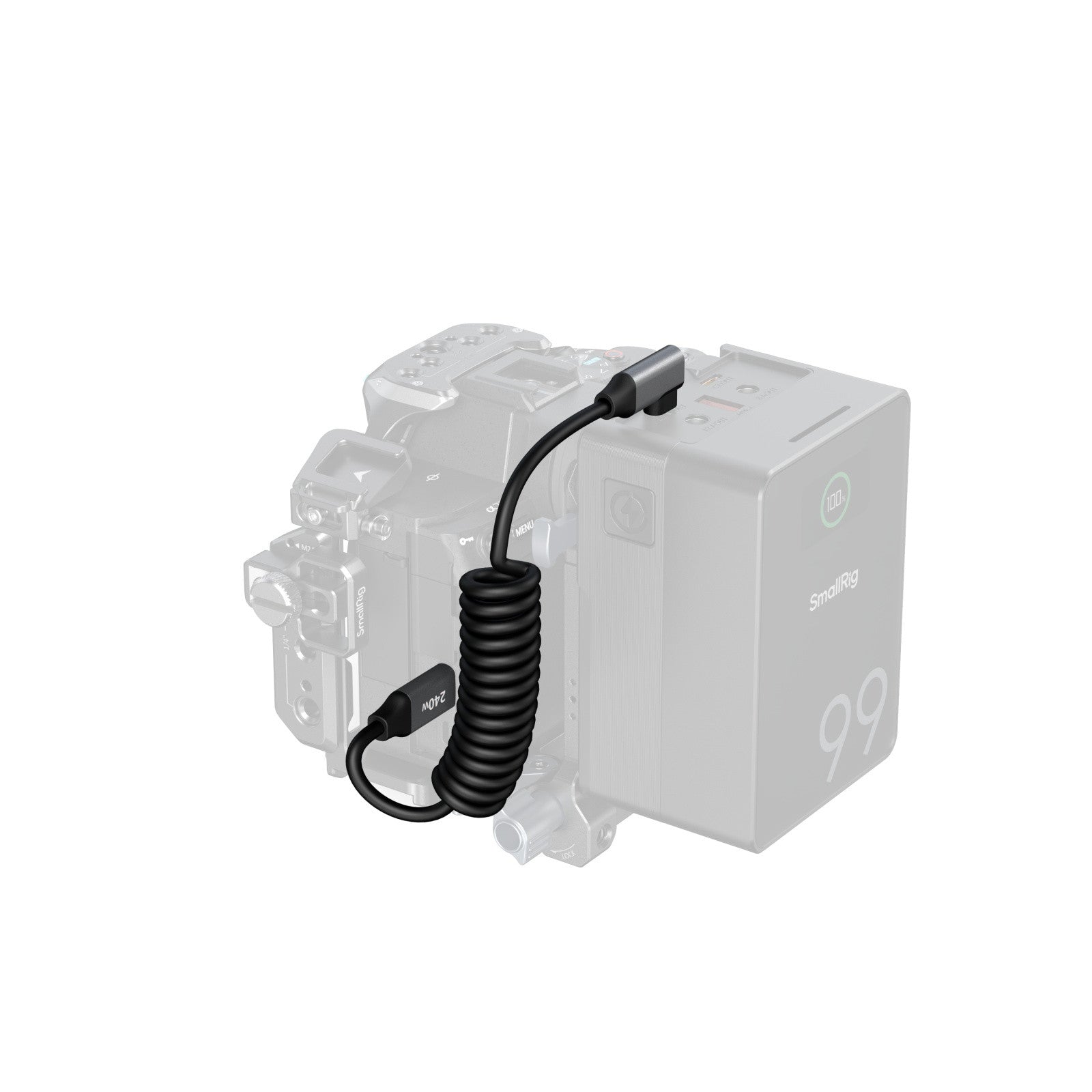 Кабел за данни SmallRig USB-C спирала (от прав към ъглови) 5730