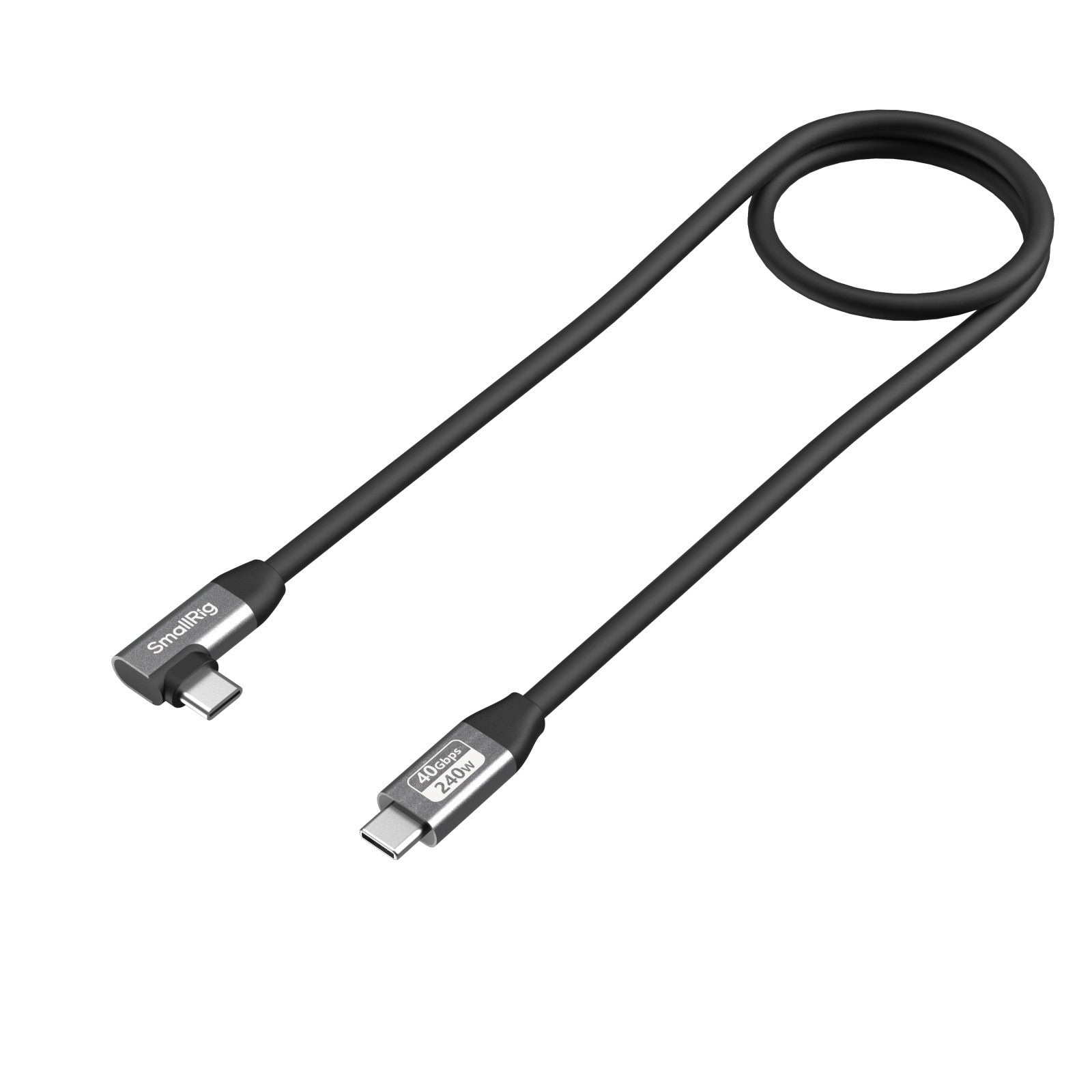 Кабел за данни SmallRig USB-C (от прав към ъглови, 100 см) (40 Gbps + 240 W + 8K) 5732