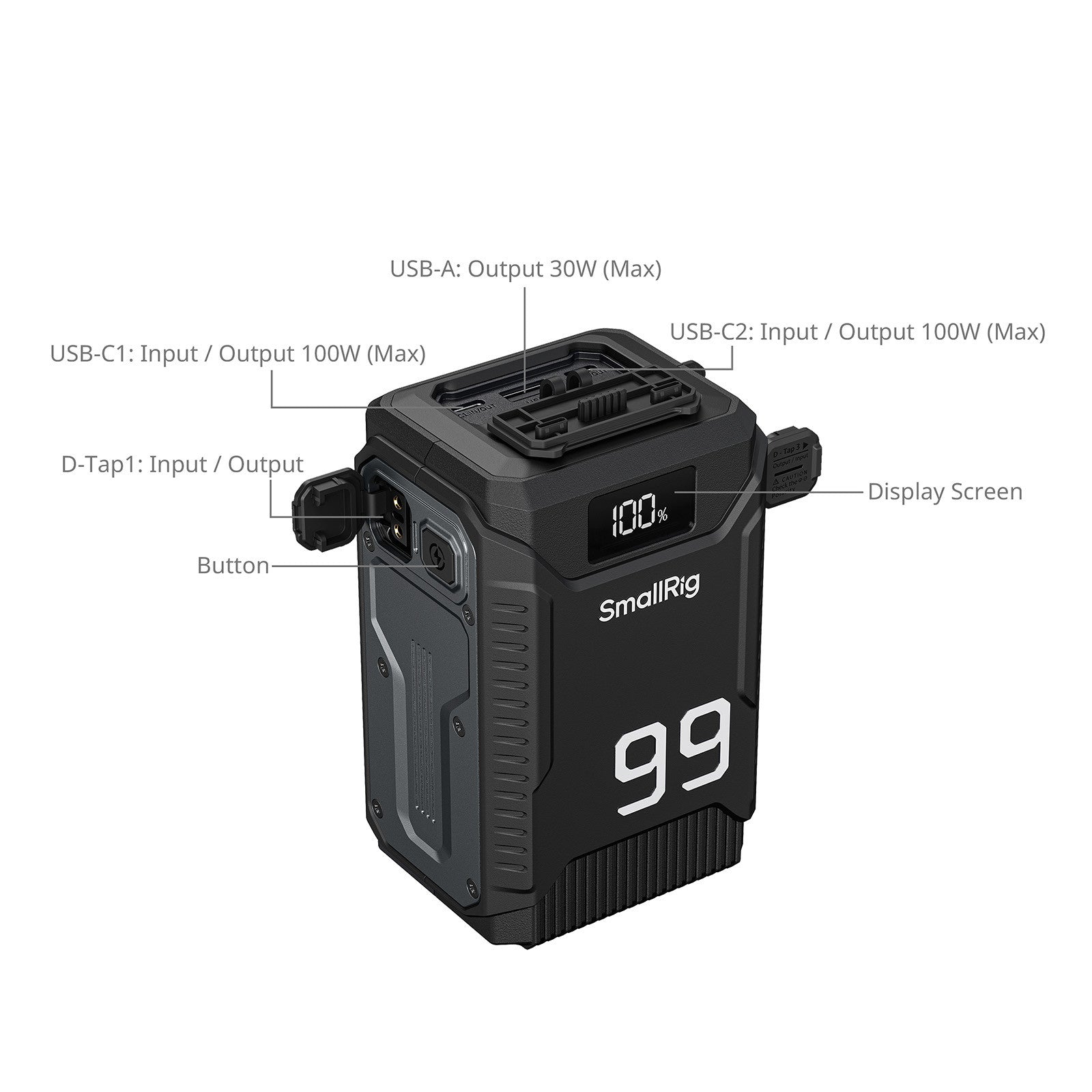 SmallRig T99 V-Mount Батерия с Тройна защита (Изпускане от 1.8м, IP54, защита против прах) 5864