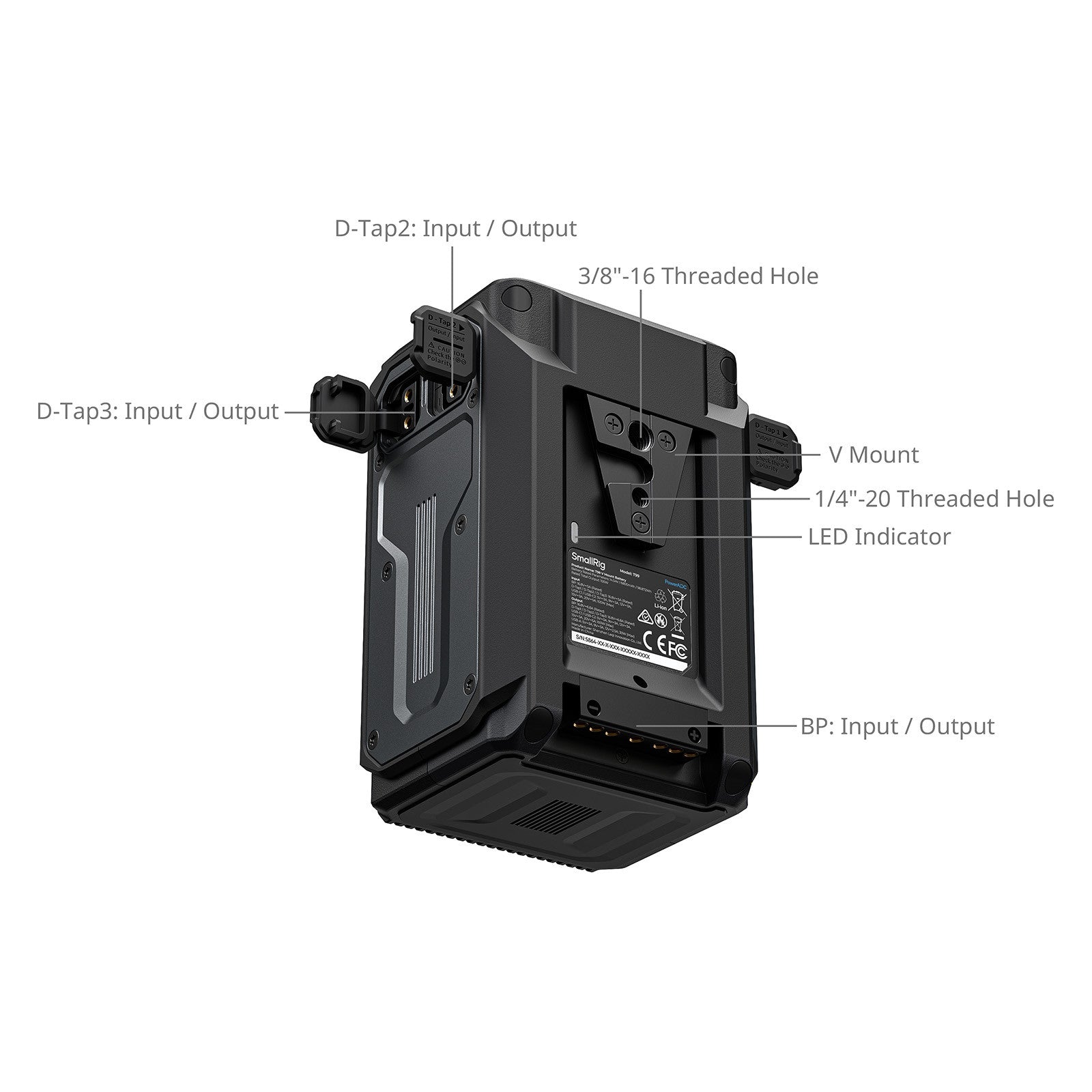 SmallRig T99 V-Mount Батерия с Тройна защита (Изпускане от 1.8м, IP54, защита против прах) 5864