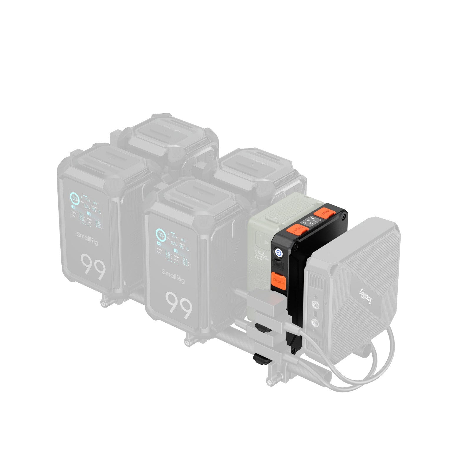 SmallRig Интелигентна Power Management V-Mount Плоча с клампа за 15мм тръби 5881