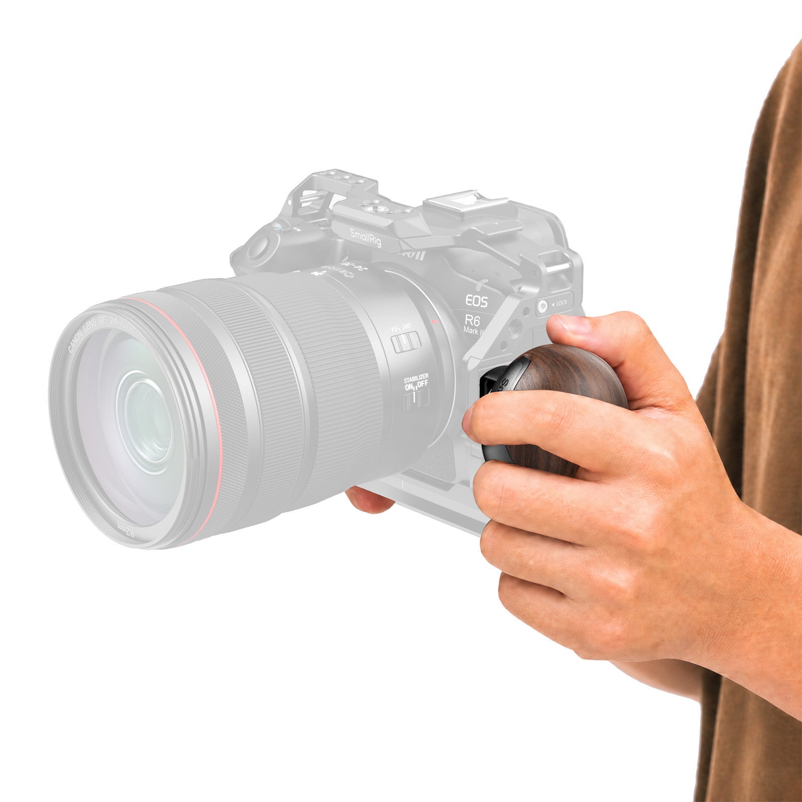 SmallRig Мини Дървена Странична дръжка с 1/4инч болт с пинове 5926