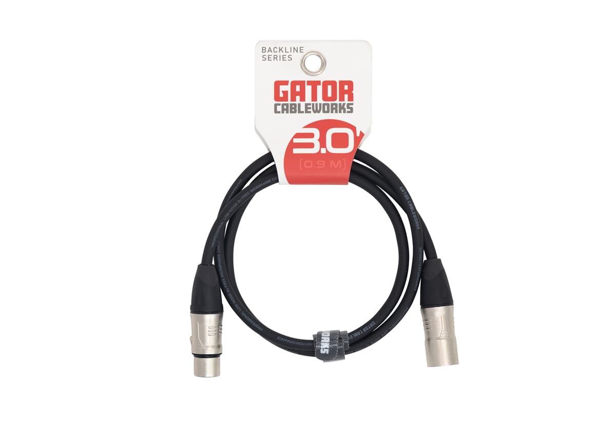 Gator Cableworks GCWB-XLR-03 Backline Series 0.9m XLR Microphone Cable